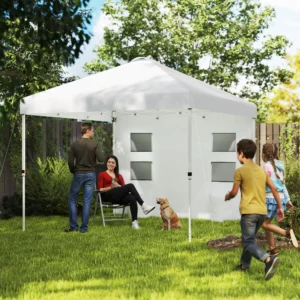 CampGlut 10x10 Pop-Up-Pavillon mit Seitenwand, UV-Schutz für Outdoor.