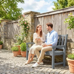 CampGlut 2-Personen-Gartenbank für Outdoor-Camping.