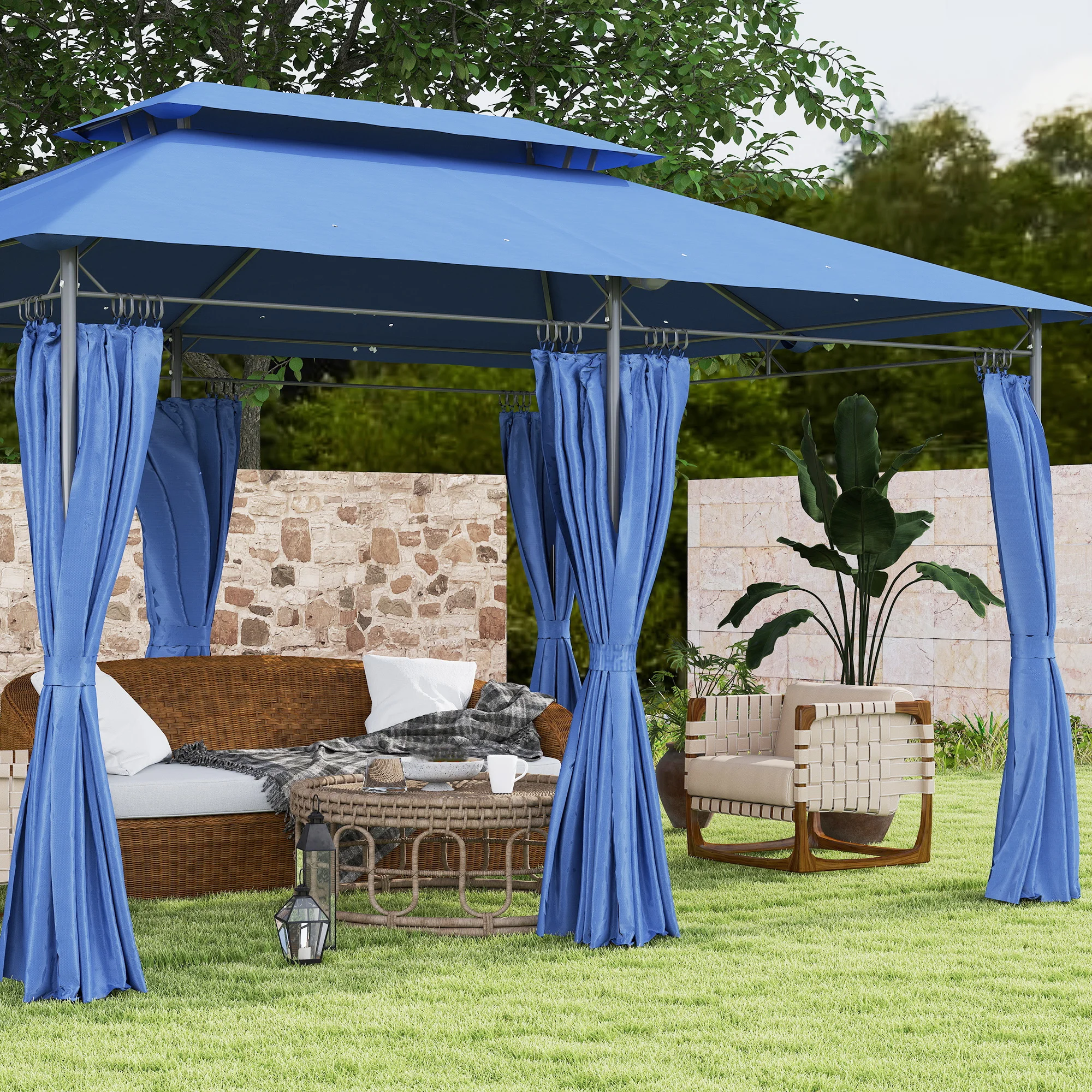 Gazebo de patio à double toit 10 x 13 - Imagen 2