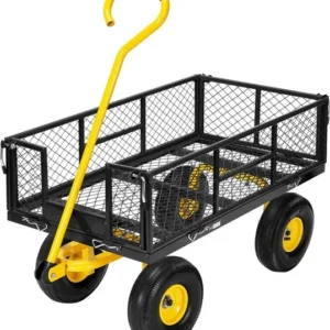 Schwerlast-Gartenwagen, 500 kg, Stahl, mit abnehmbaren Seiten und Drehgriff