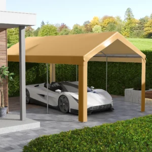CampGlut UV-beständiges Carport Dach in Beige für Outdoor.