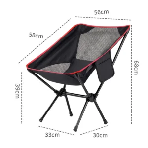 CampGlut bequemer Angelstuhl fuer den Outdoor-Einsatz.