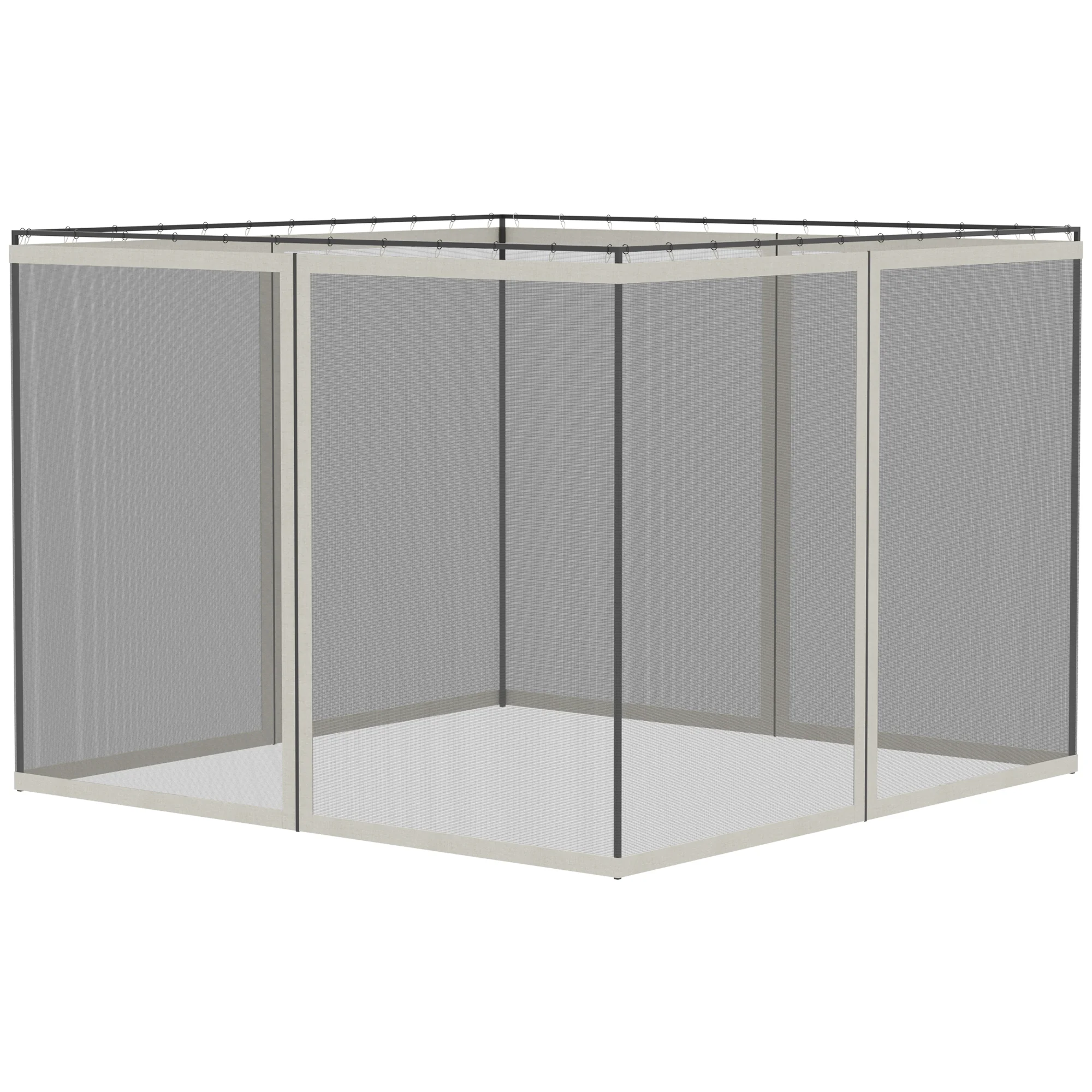 Universelles Ersatz-Seitennetz für 2,5 x 3,3 m Pavillons mit Reißverschluss, ... – Bild 8