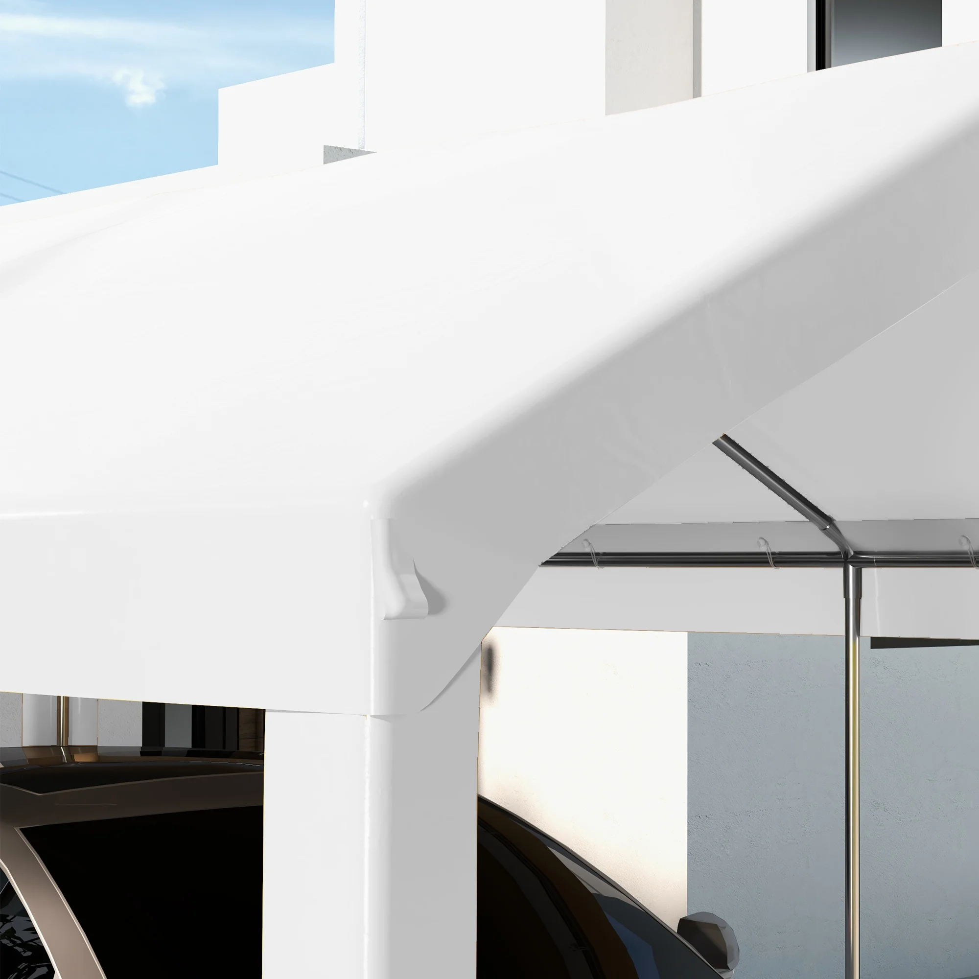 10 x 6m Carport Roof, UV-Resistant Replacement, White, Fits 84C-378V00 & 8... – Image 6