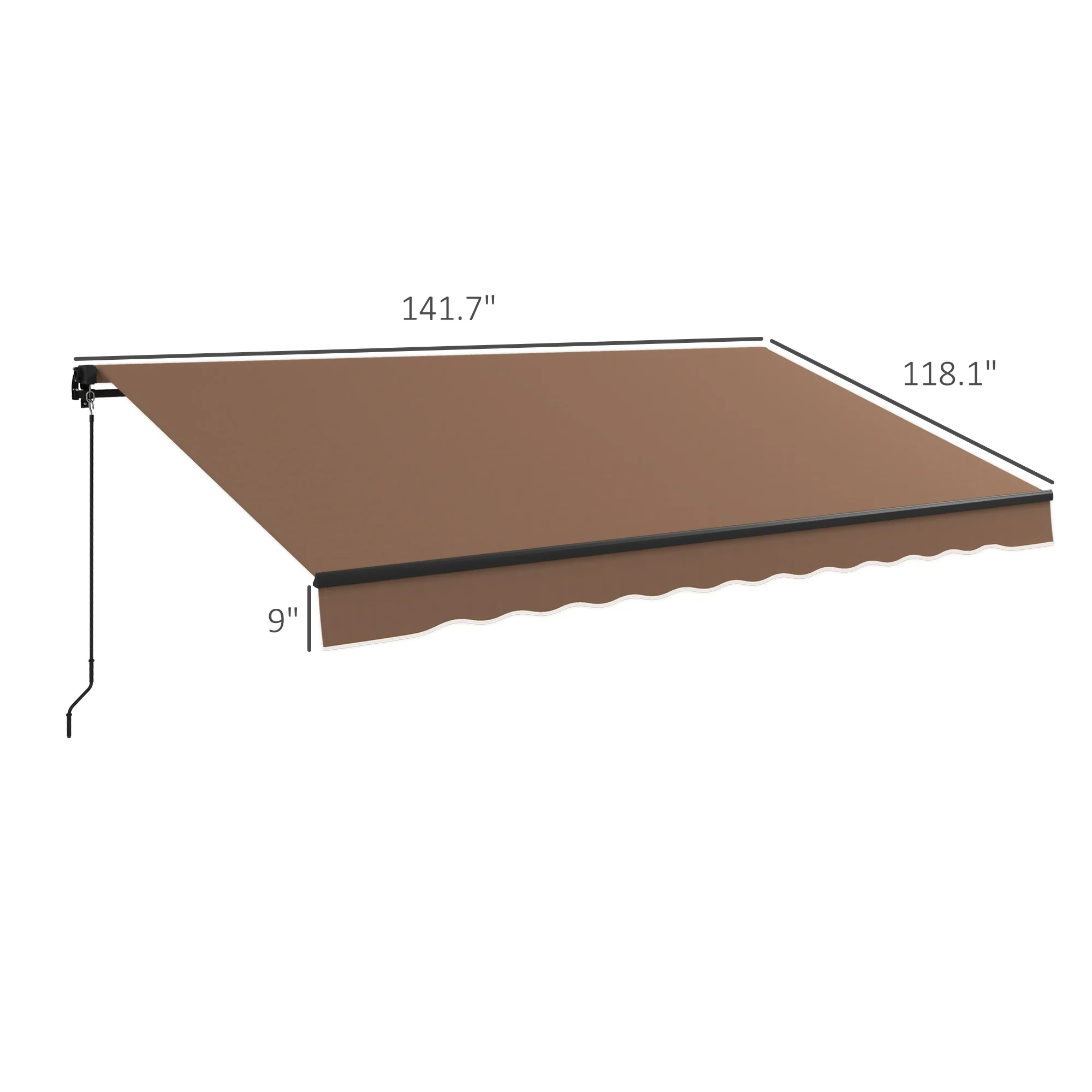 CampGlut große Markise für Terrasse, 280 g/m² Stoff.
