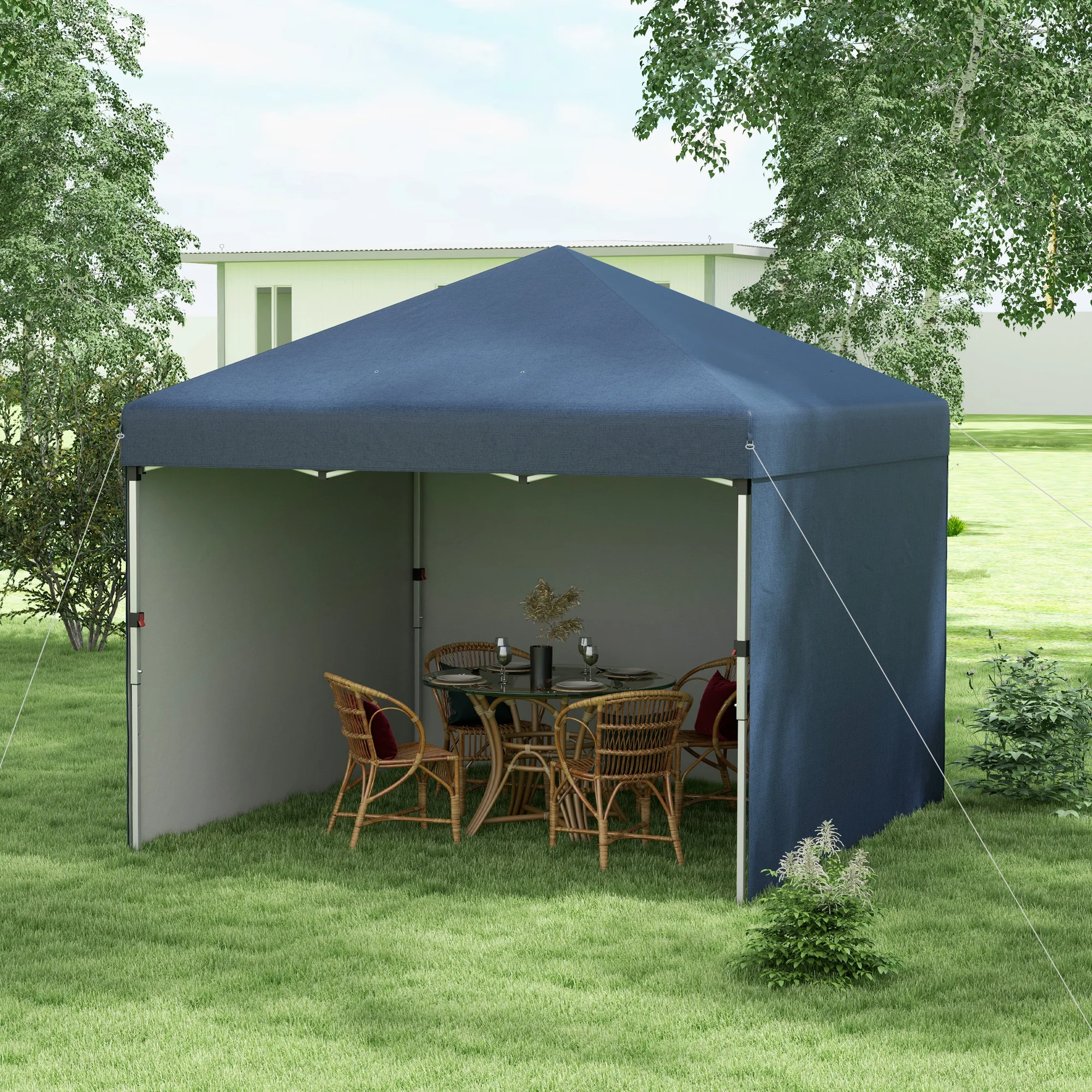 10 x 10 Pop-Up-Pavillon mit Seitenwänden, Gewichtstaschen & Tragetasche, höhe... – Bild 5