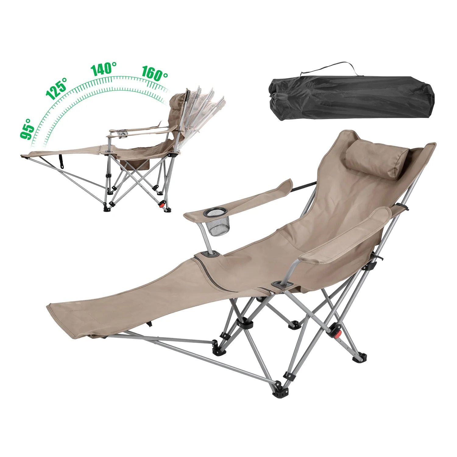 CampGlut Outdoor-Faltstuhl für Reisen.