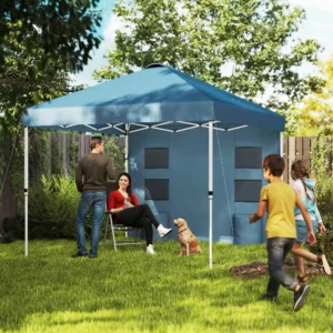 10 x 10 Pop-Up-Pavillon mit Seitenwand, UPF50+, höhenverstellbar, mit Taschen...