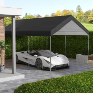 CampGlut Carport-Ersatzdach 20x10 Fuß mit Kugelspitzen, robustes Outdoor-Zubehör.