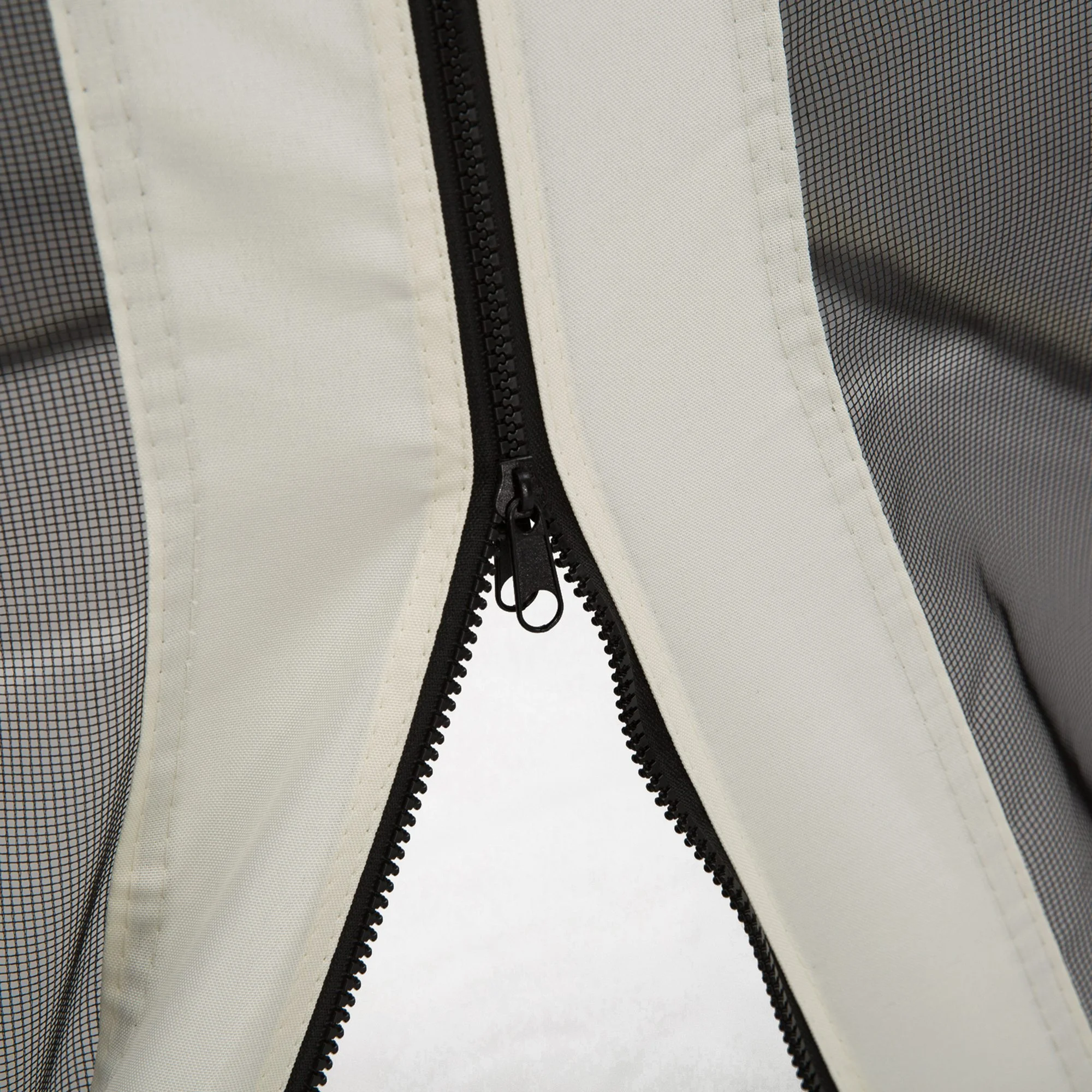 13x13 Pavillon Moskitonetz mit Reißverschluss, schwarze Ringe, Polyester, was... – Bild 6