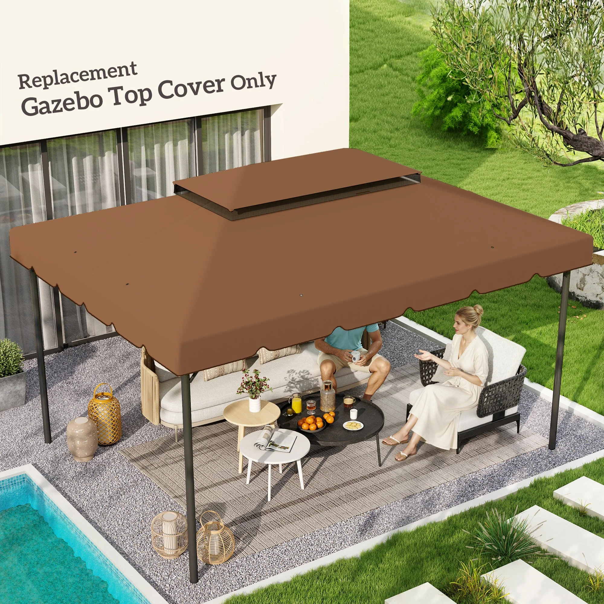CampGlut Gazebo-Ersatzdach 84C, robust und wasserdicht.