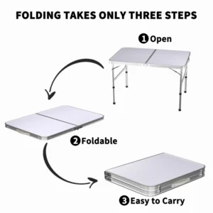 CampGlut klappbarer Campingtisch für Picknick.