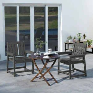 CampGlut 2-teilige wetterfeste Terrassenstühle für den Außenbereich.