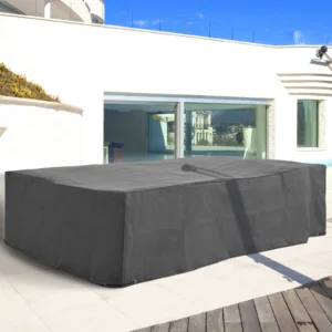 97" x 65" x 26" Wetterfeste Outdoor-Sitzgruppen-Abdeckung, Grau