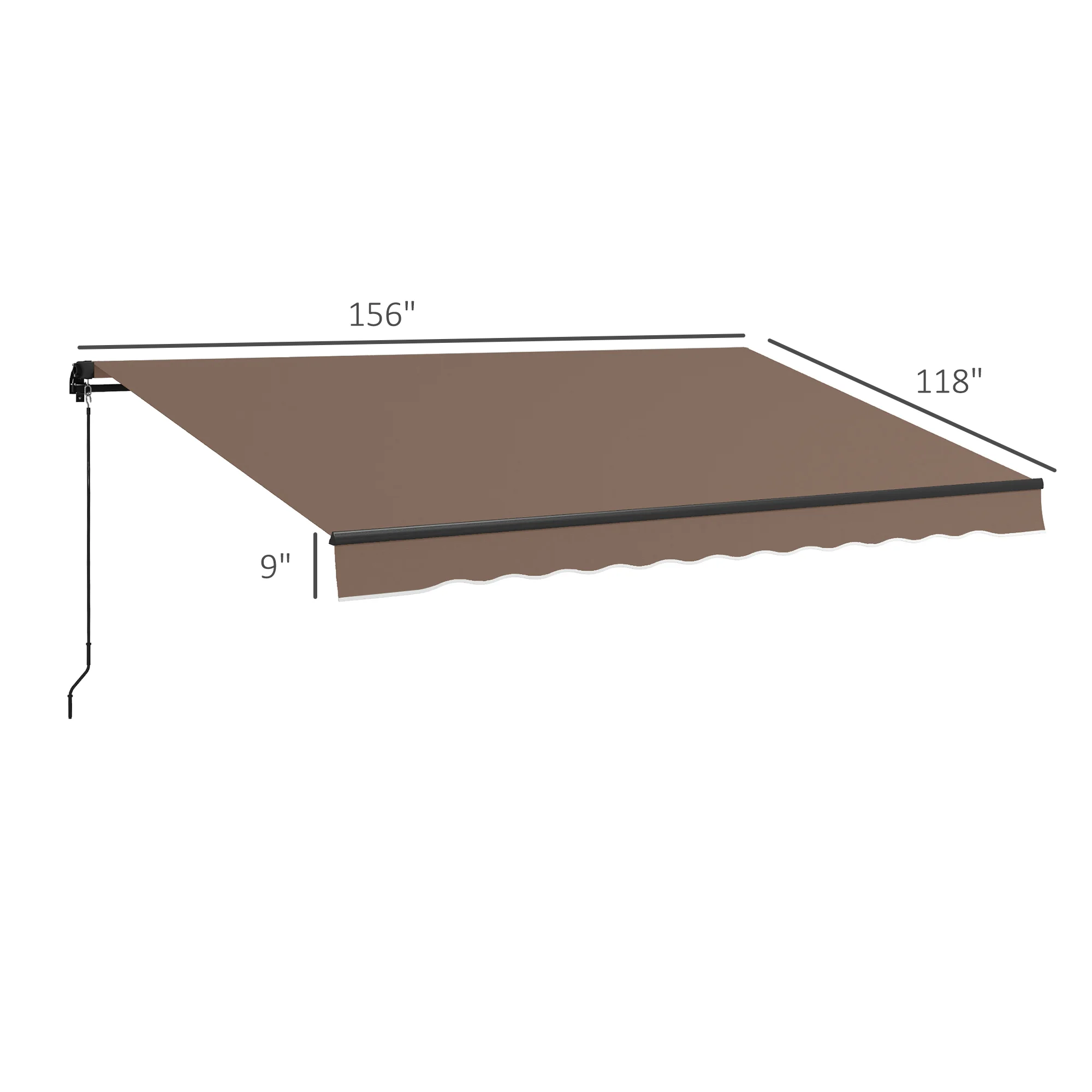 CampGlut Markise für Terrasse mit UV-Schutz und ausziehbarem Design.