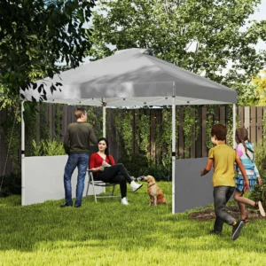 10 x 10 Pop-Up-Pavillon mit 2 Seitenwänden, UV50+, Sonnenschutz, inkl. Rollta...