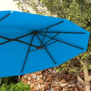 Doppelseitiger Terrassenschirm, 2,9 m, mit Kippfunktion und Kurbel, 3 Lüftung...