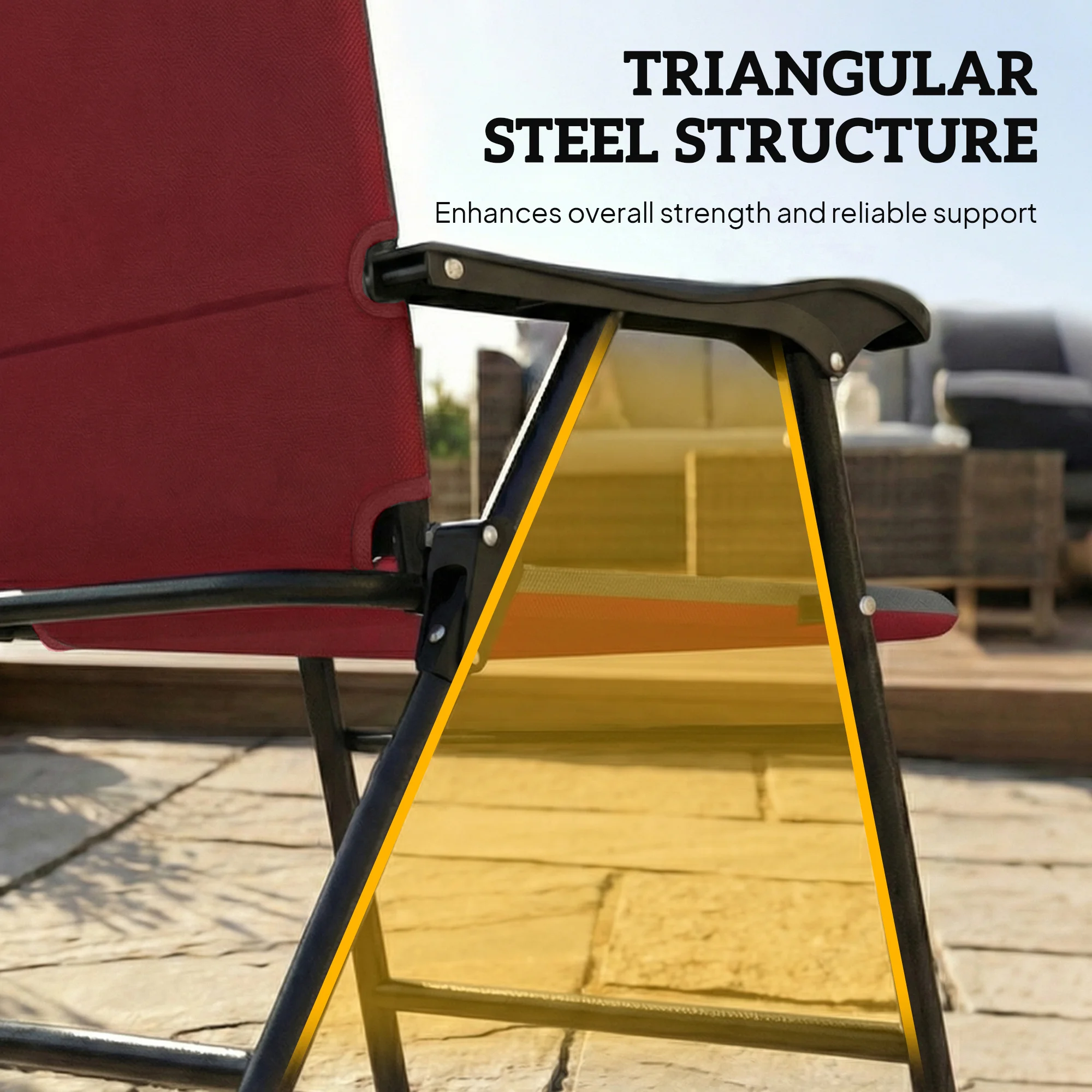 CampGlut Set of 2 Folding Chairs für gemütliche Stunden im Freien.