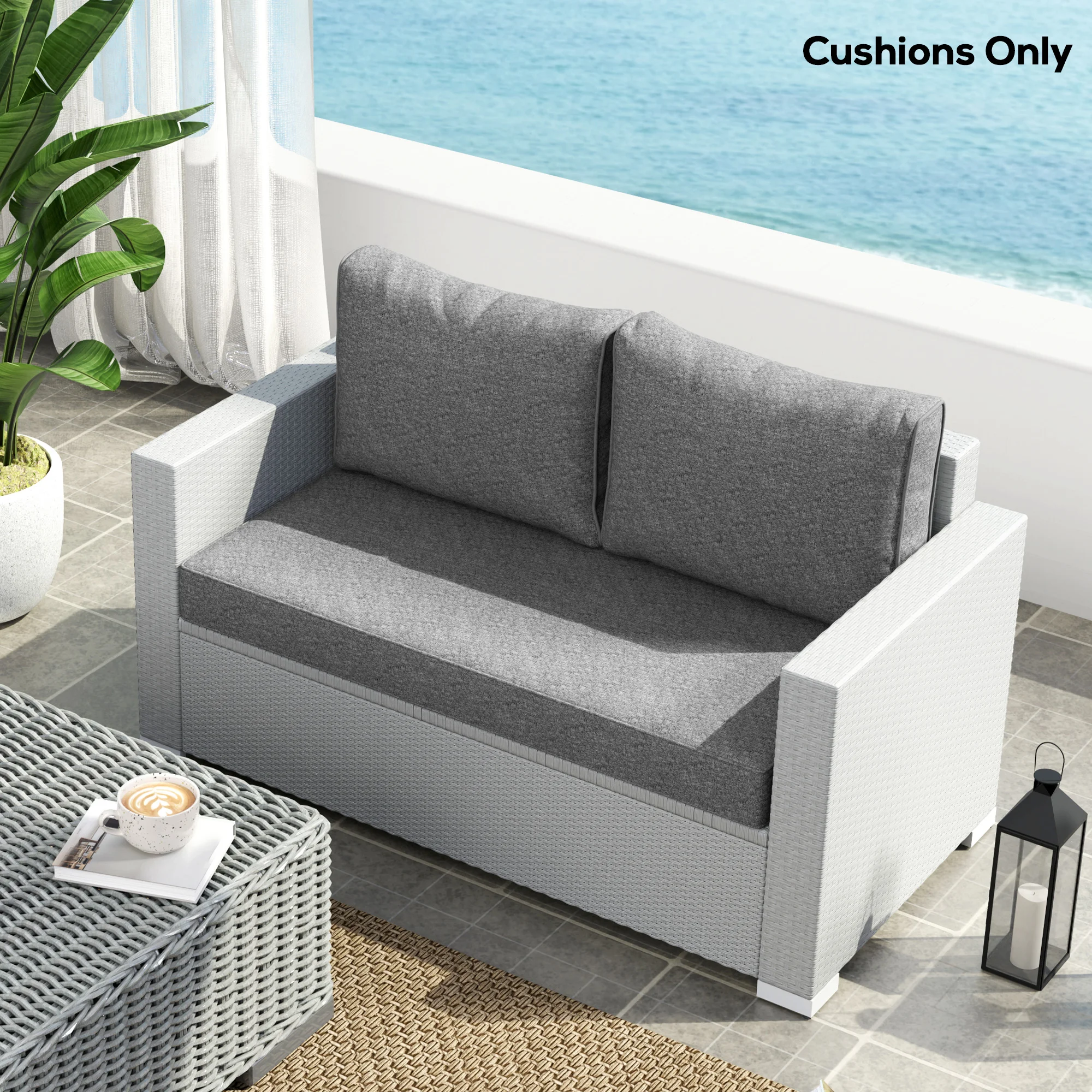 CampGlut Loveseat-Kissen, 117x66 cm, ideal für Camping-Sitze.