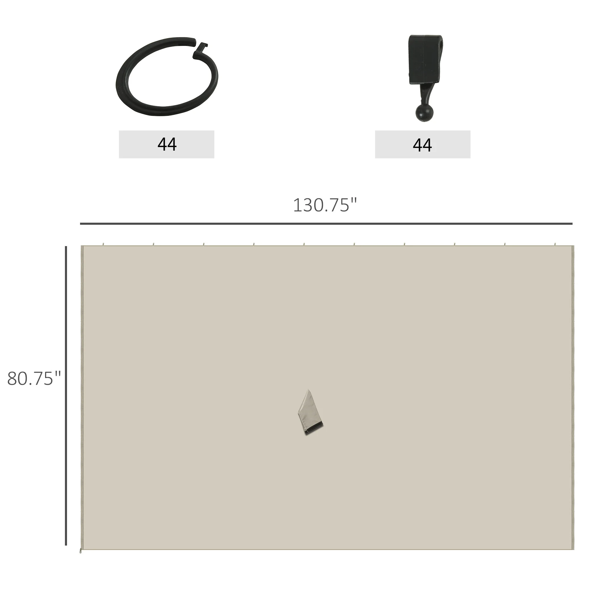 9.84 x 11.8 Gazebo Sidewall Set with Hooks/C-Rings – Bild 5