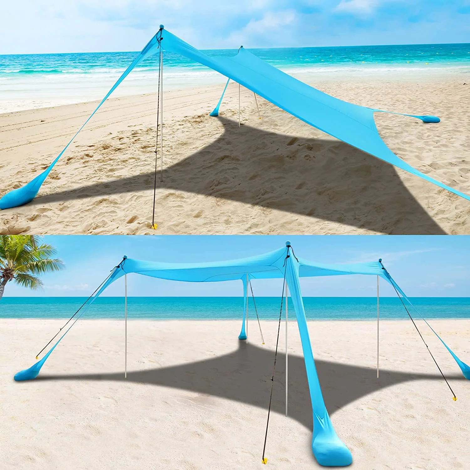 Tragbare Outdoor-Strand-Lycra-Sonnenschutzplane