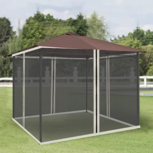 9,84 x 13,1 m Pavillon-Seitenwand mit Netz, Reißverschluss, schwarze Ringe, P...