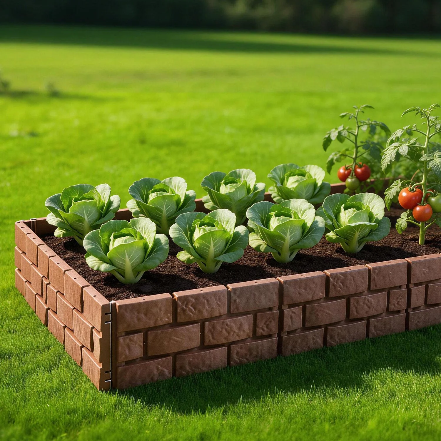 Gartenbeet-Einfassung, 12-teiliger Steinzaun, flexibel verstellbar mit Klick-... – Bild 12