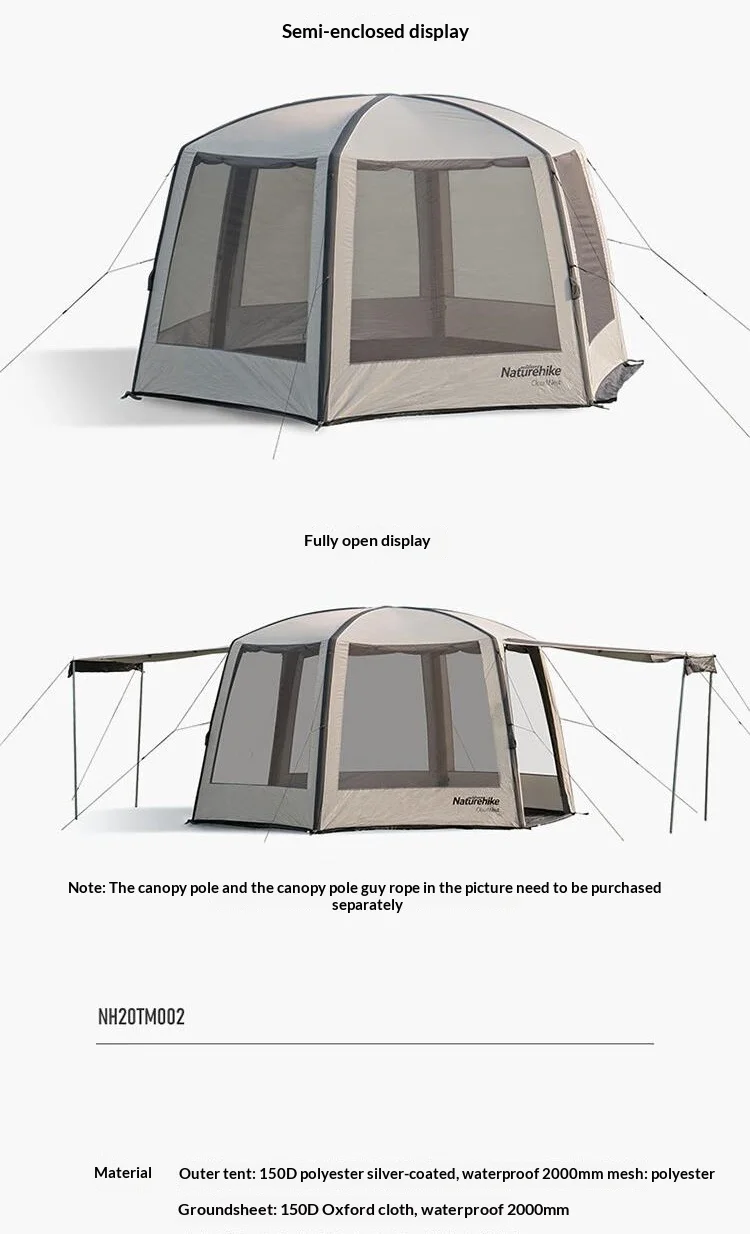 CampGlut geräumiges Sonnenschutz-Zelt für Outdoor