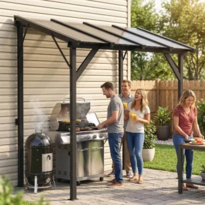 Hardtop Grill-Gartenpavillon, Polycarbonatdach, für Außenbereich
