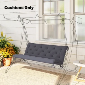 CampGlut getuftete Sitzauflage 59x38 cm für 3-Sitzer Outdoor.