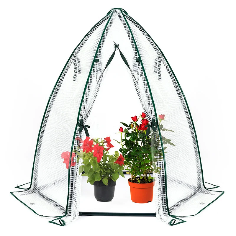 Hexagonal Outdoor Greenhouse with Pointed Top, Bird-Proof for Plant Pots - Image 5