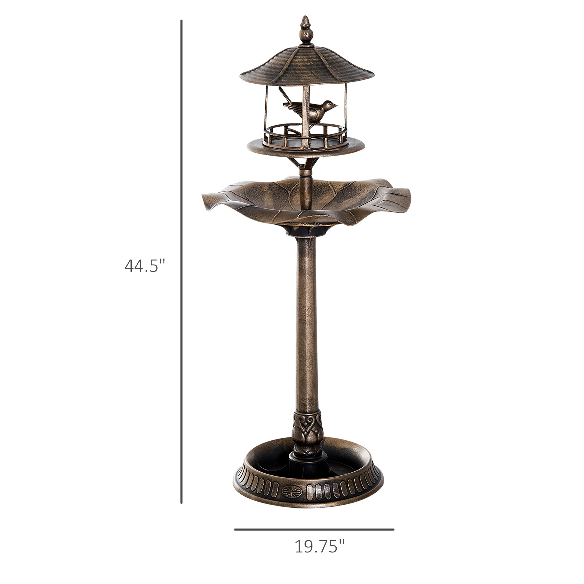 3-in-1 Vogeltränke mit Vogelfutterstation, großes Wasserbecken, Blumenkübel, ... – Bild 6