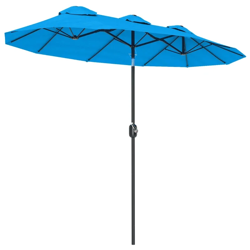 Double-Sided Patio Umbrella, 2.9 m, with Tilt Function and Crank, 3 Vents - Image 2