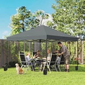 CampGlut 10x10 Pop Up Canopy mit Ein-Klick-Aufbau.