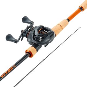Ruten- und Angelrollen-Kombination, IM7 Carbonfaser-Baitcasting-Rute und -Rolle, Barschangelset mit 7+1 Kugellagersystem, Üb