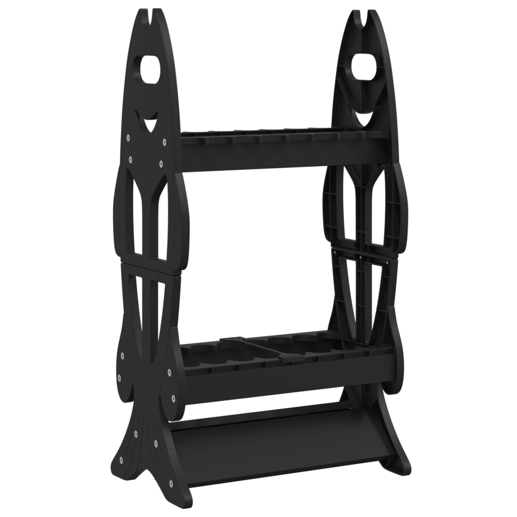 Rod Stand for 16 Fishing Rods, Black - Image 2